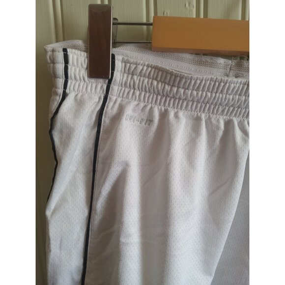 Nike Dri-Fit White Black Running Training Gym Shorts Athletic Women’s Size L - Picture 3 of 7